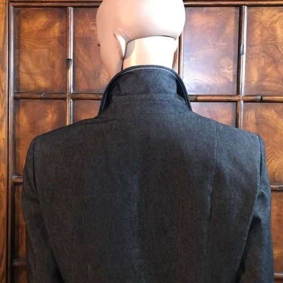 Kasper Black Denim Contrast Stitch Blazer - Picture 9 of 13